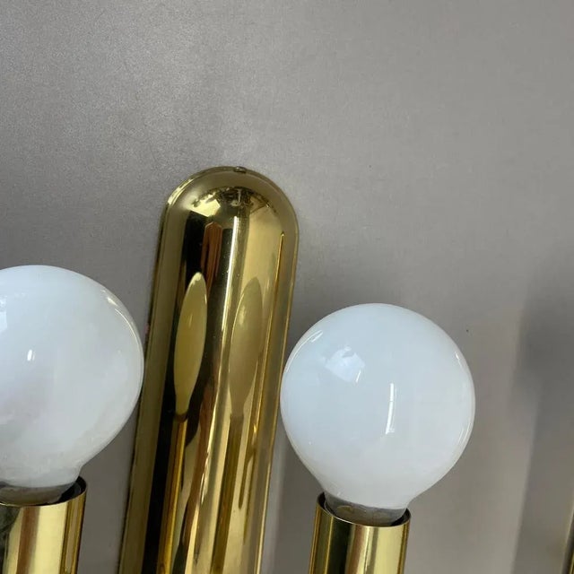 Metal Space Age Brass Wall Lights from Sölken Lights, Germany, 1980s, Set of 2 For Sale - Image 7 of 18