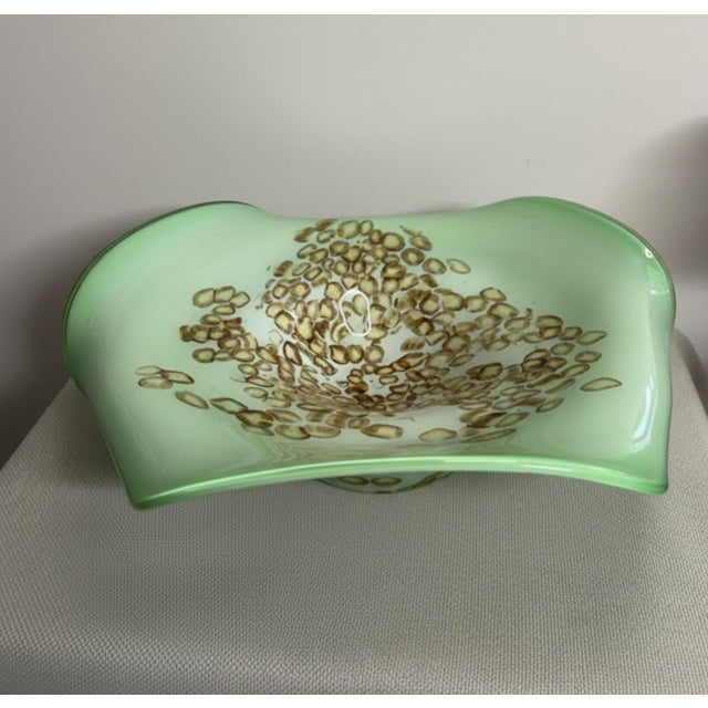 Mid-Century Modern 1960s Mid-Century Modern 18" Murano Glass Murrine Handkerchief Bowl For Sale - Image 3 of 11