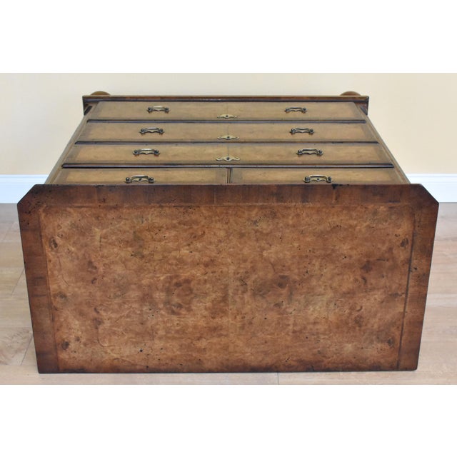 19th Century George III English Burr Walnut Chest of Drawers For Sale - Image 12 of 14