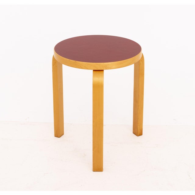 Alvar Aalto for Artek L-Leg Bentwood Stool, model 60, originally designed 1933, this example produced 2007, birch plywood...