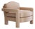 Rose Linen Elio Lounge Chair by Ceraudo For Sale