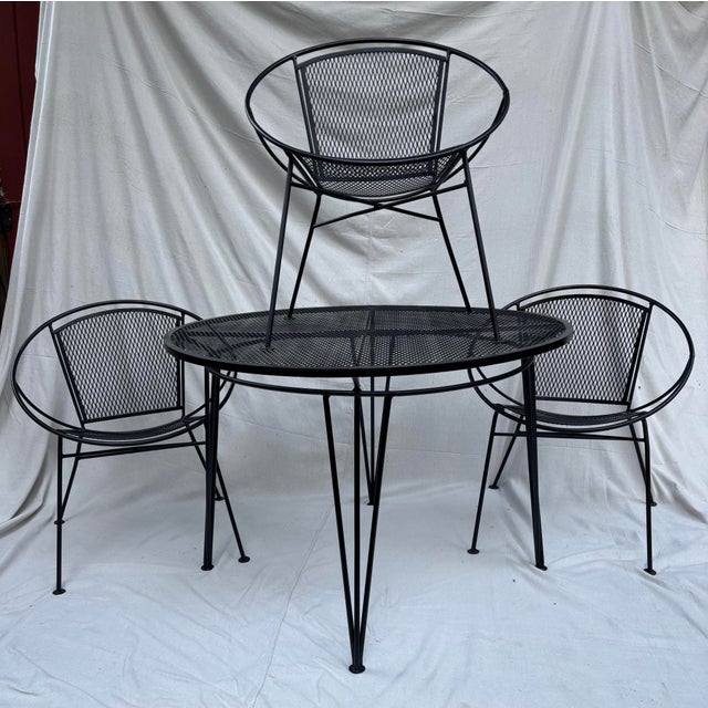 Mid 20th Century Tempestini Atomic Table With 3 Radar Chairs - A Set, Attributed For Sale In Atlanta - Image 6 of 7