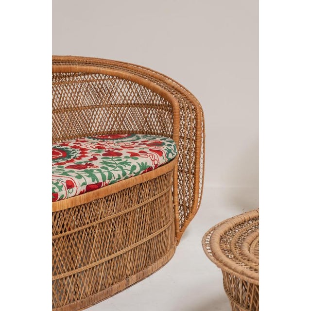 Wood Swedish Woven Rattan Lounge Set, 1970s, Set of 4 For Sale - Image 7 of 13