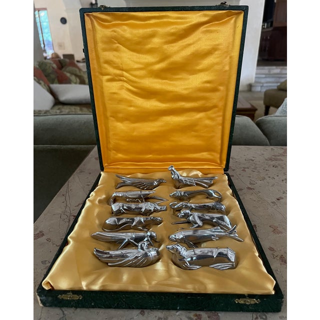 Set of 12 Knife Rests in the Art Deco Style of Christofle For Sale In San Francisco - Image 6 of 11
