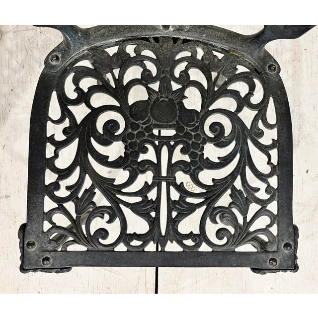 Metal Vintage Molla Cast Aluminum Dining Set- 8 Chairs and Table Base For Sale - Image 7 of 12