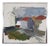 M.G, Abstract Houses, 1979, Oil on Panel For Sale
