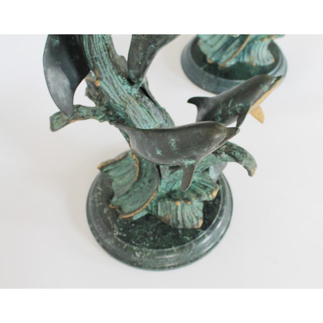 Vintage Spi San Pacific International Multi-Dolphin / Sea Life Gallery Sculptures For Sale - Image 12 of 14