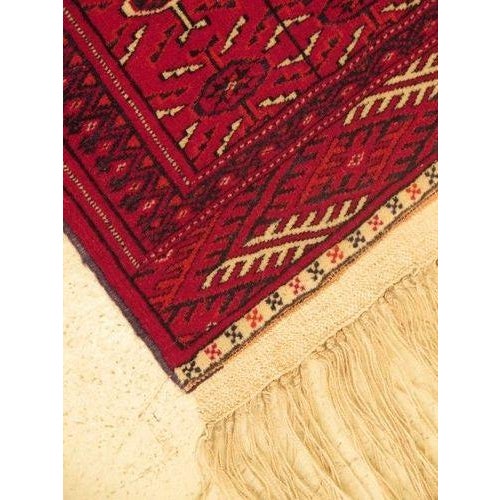 Red Vintage Approx: 4 X 7 Red Wool Area Rug For Sale - Image 8 of 11