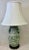 Handled Porcelain Jar Vase Table Lamp On Wooden Base Decorated In A Soothing Green Asian Landscape Scene With White...