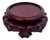 Small Vintage Ornately Carved 'Lotus Platform' Chinese Rosewood Display Stand / Pedestal For Sale