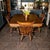 1930s - Rare Solid Tiger Wood / Quarter Sawn Dining Table With Lions Feet Base For Sale - Image 11 of 12