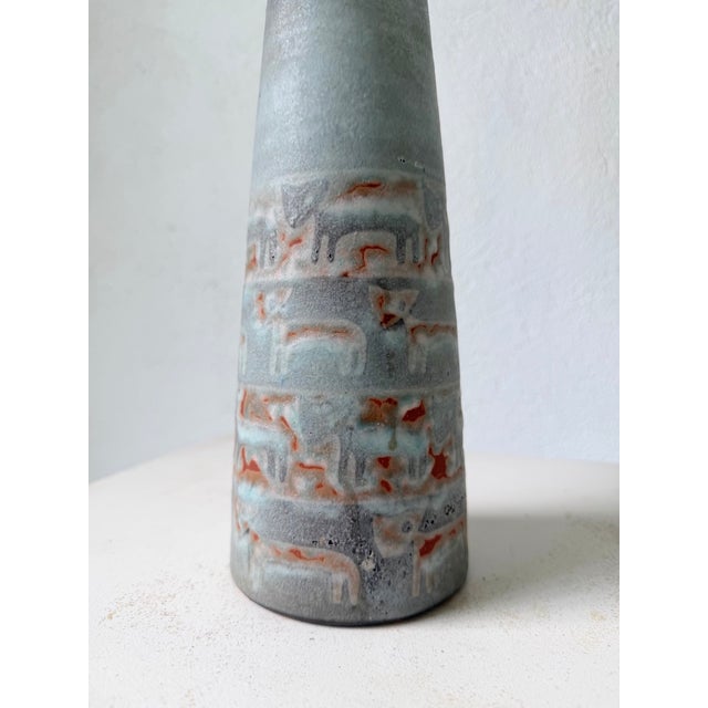 Blue Ceramic Table Lamp, 1950s For Sale - Image 17 of 18
