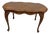 French Louis XV Style Walnut Coffee Table With Cabriole Legs and Scalloped Top 1930's For Sale