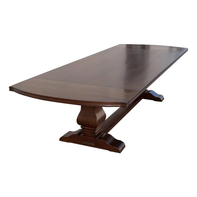 Expandable Dining Table in Rift-Sawn Oak, Custom Made by Petersen Antiques For Sale