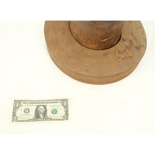 Antique Solid Wood 2 Parts Hat From For Sale - Image 9 of 9