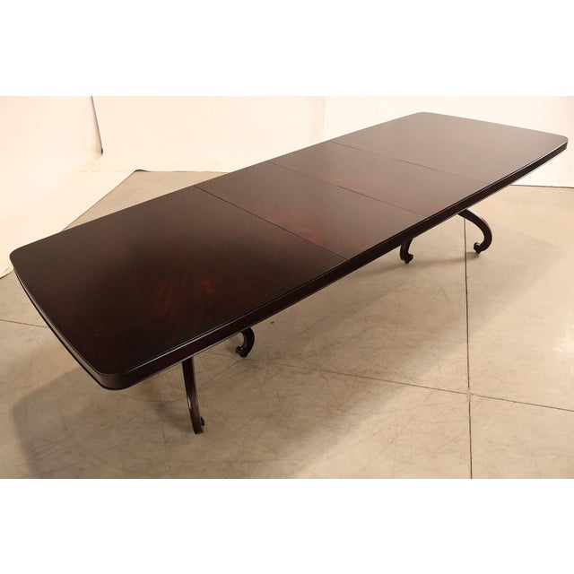 Thomasville Thomasville Transitional Style Double Pedestal Mahogany Dining Table For Sale - Image 4 of 18