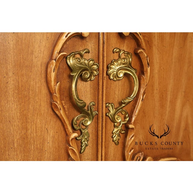 French Rococo Style Bombe Armoire Chest For Sale - Image 17 of 18