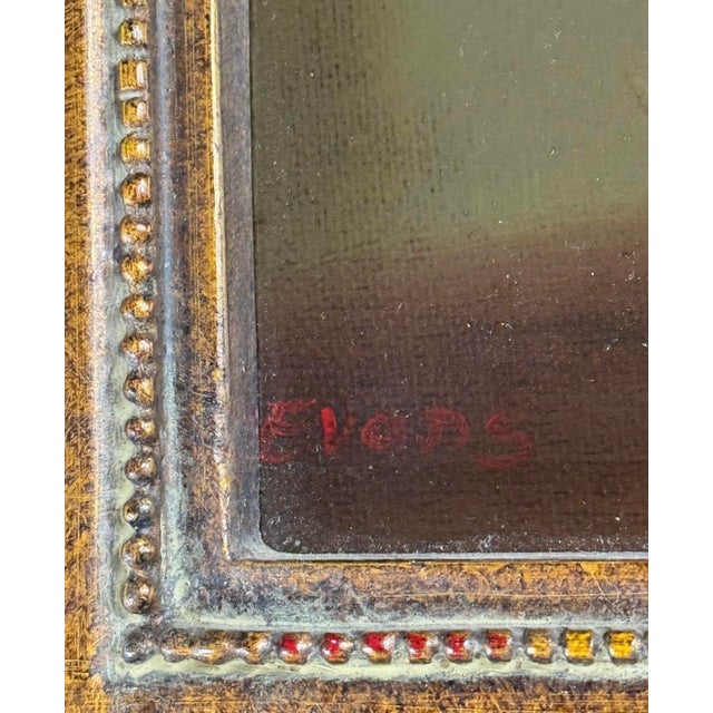 English Mid 20th Century Old Master–Style Rooster Portrait Oil Painting, Ornately Framed, Signed Evans For Sale - Image 3 of 10