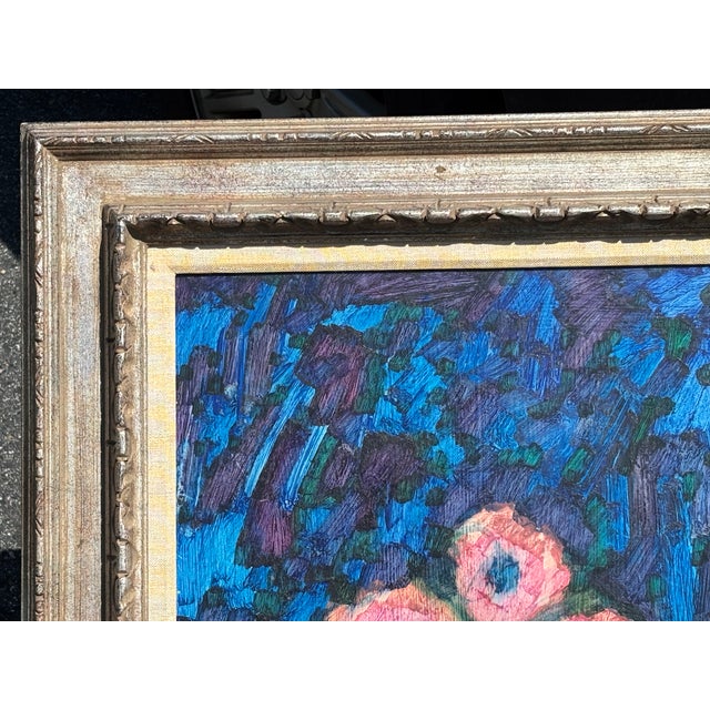 Original Mid-Century American Original Oil on Canvas Interior Scene - Portrait of a Lady - 1961 For Sale - Image 4 of 9