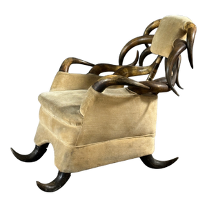 Exceptional 19th Century Horn Lounge Chair