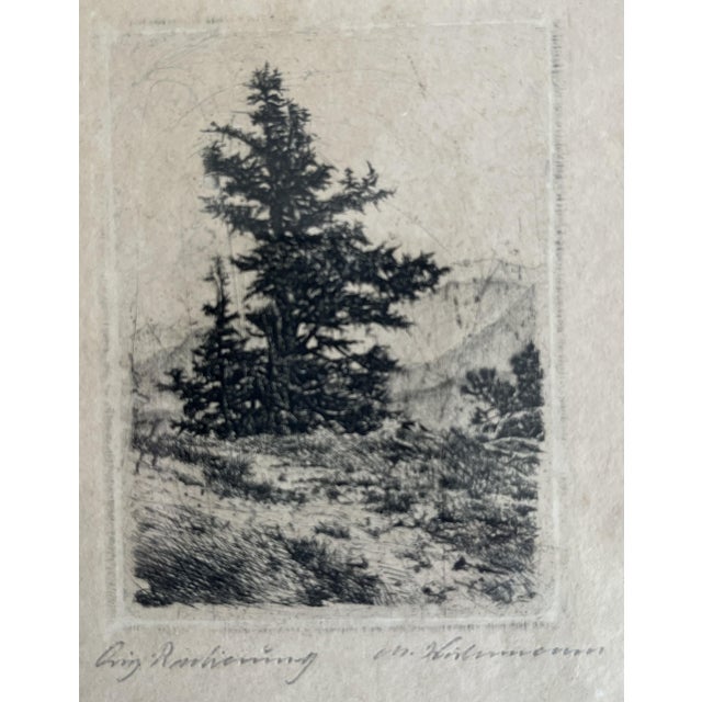 1930s M.Wielmann, German Landscape, 1930, Etching & Paper For Sale - Image 5 of 12