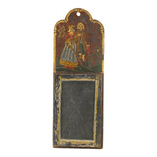 Early 1800's Slate Wall Notepad Chalkboard, Hindeloopen Dutch Folk Art For Sale