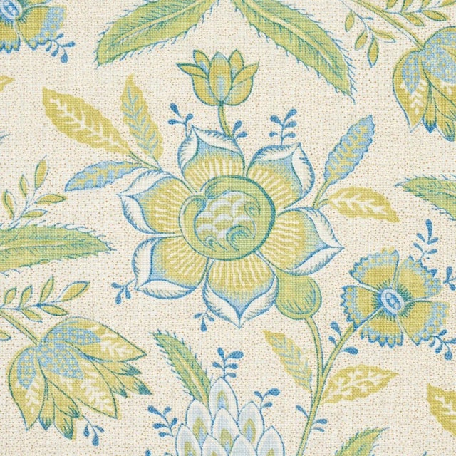 Contemporary Sample - Schumacher Lafayette Botanical Fabric in Moss For Sale - Image 3 of 4
