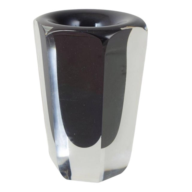 Faceted Art-Glass Vase by Vicke Lindstrand for Kosta Boda, 1970s For Sale