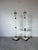 Hollywood Regency 1980s Italian Vintage Lucite & Brass Floor Lamps – A Pair For Sale - Image 3 of 18