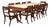 Vintage Mahogany Boardroom Table and Chairs, 1920, Set of 11 For Sale