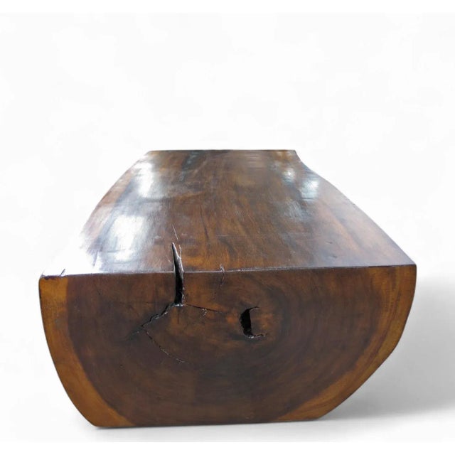Single Slab Water Fall Living Edge Coffee Table For Sale - Image 9 of 10