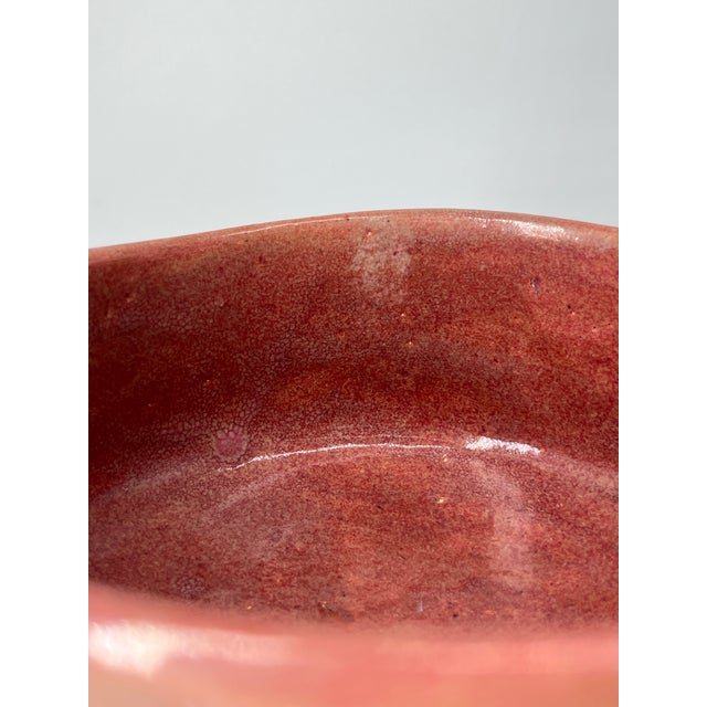 Vintage Japanese Aka-Raku Chawan With Original Wooden Box For Sale - Image 12 of 13