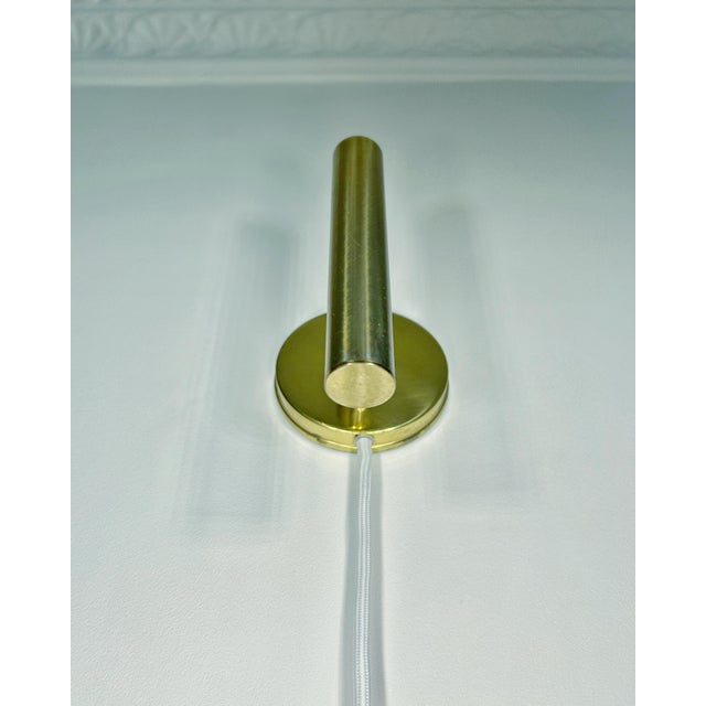 1960s Mid-Century Modern Danish Brass Wall Lamps by Mejlstrøm for MS Belysning, 1960s, Set of 2 For Sale - Image 5 of 7