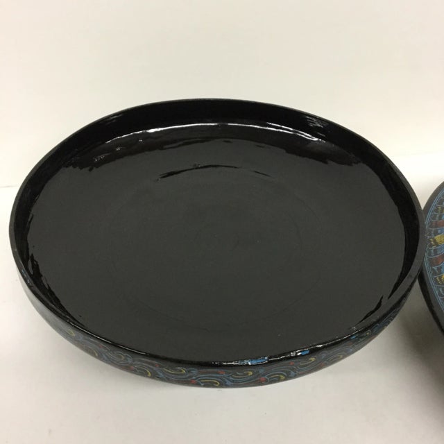 Vintage Kashmir Lacquer Divided Candy Dish For Sale In Portland, ME - Image 6 of 11