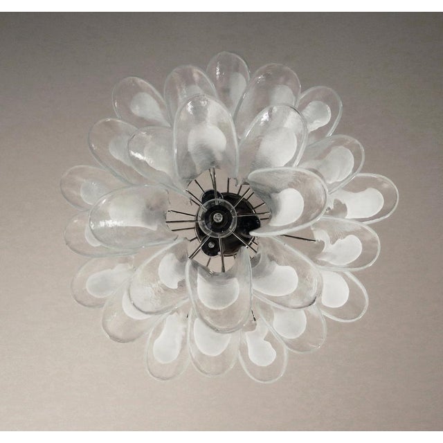 Vintage Italian Murano Chandelier 26 Glass Petals, 1990s For Sale - Image 6 of 12