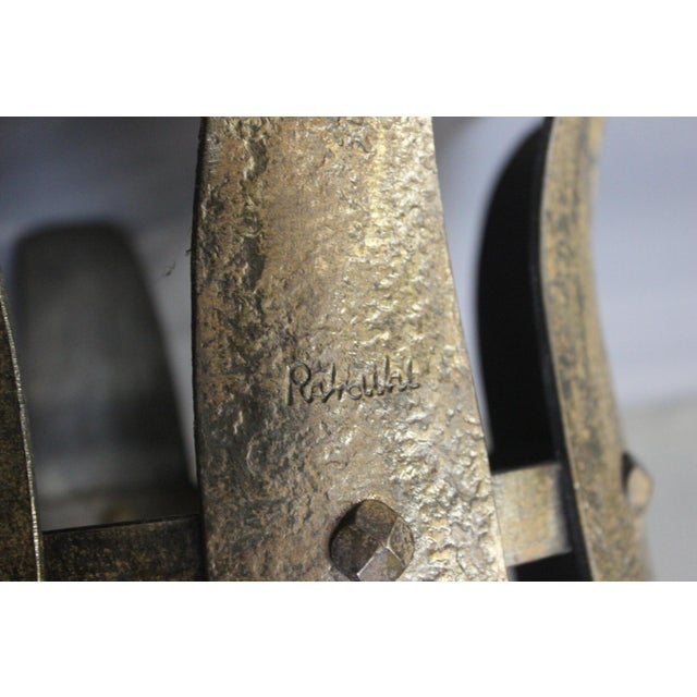 Medieval-Style Wrought Iron Wall Sconces by Rakoulal, 1970s, Set of 2 For Sale - Image 10 of 15