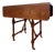 Rare Convertible Bamboo Turned Walnut Drop Leaf Dining Table / Coffee Table For Sale