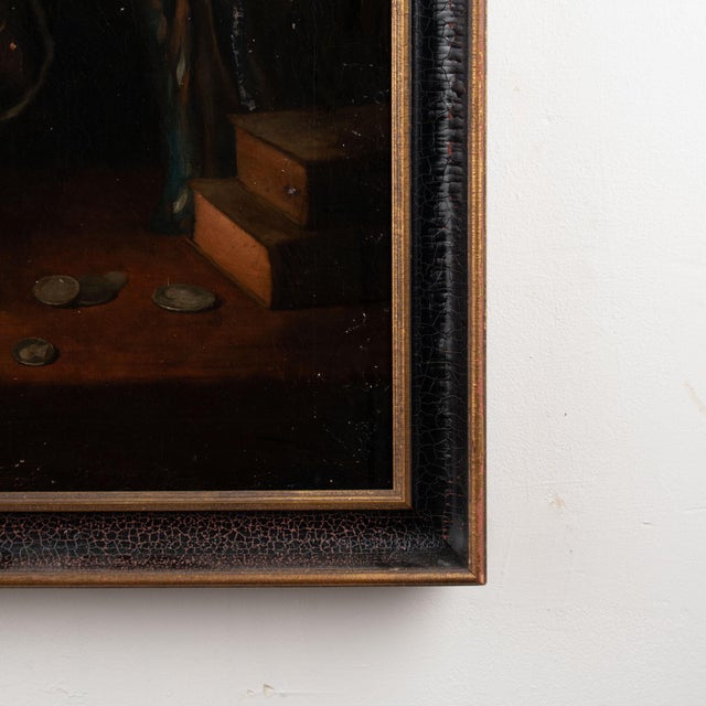 Late 19th Century Original Oil on Canvas Portrait of Old Man and Curiosities For Sale - Image 13 of 14