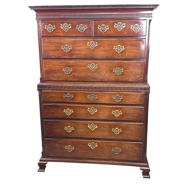 Antique Chippendale Mahogany Tallboy, 1765 For Sale - Image 13 of 14