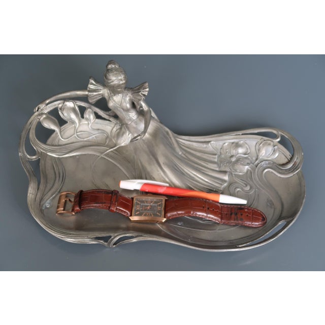 Metal Jewelry Tray 1900 Art Nouveau Liberty Style Jugendstil. For Sale - Image 12 of 14