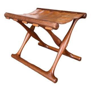 Poul Hundevad Teak Folding Stool For Sale