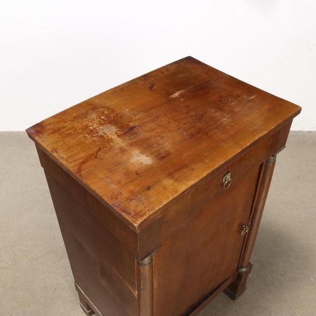 Antique Empire Bedside Tables in Walnut, Set of 2 For Sale - Image 9 of 12