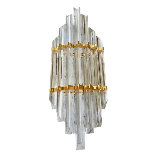 Vintage Italian Wall Light in Glass from Venini, 1980 For Sale