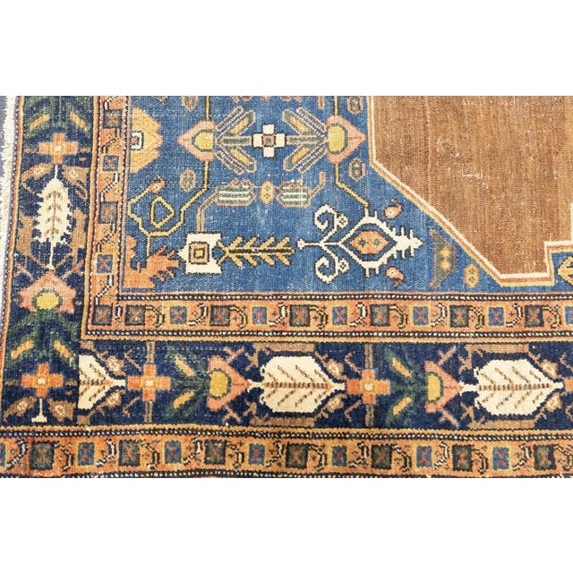 Antique Senneh Rug 3'6'' x 4'8'' For Sale - Image 9 of 11