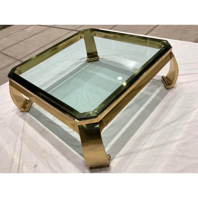 1970s Ming Leg Brass Coffee Table From Mastercraft For Sale - Image 5 of 13