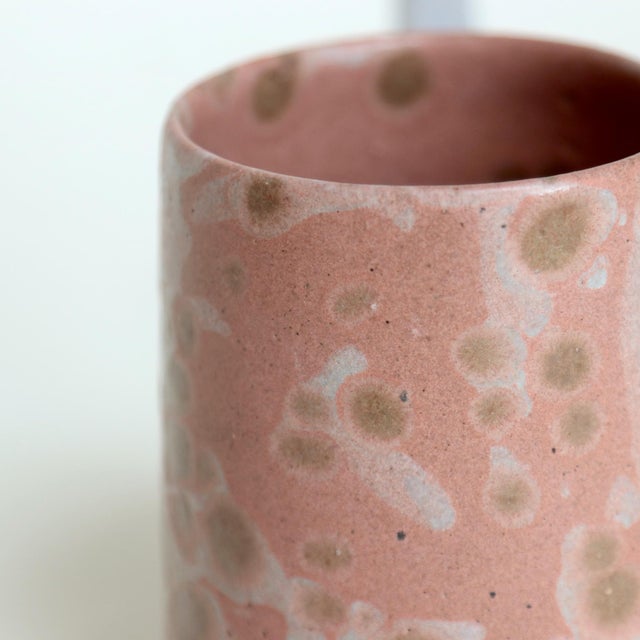 2020s Handmade Japanese Ceramic Tea Pourer Pink For Sale - Image 5 of 8