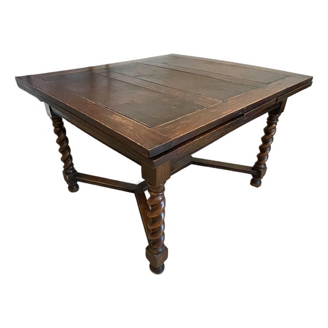 Antique Oak English Dining Table For Sale
