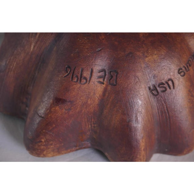 2000 - 2009 Vintage Ellen Evans Art Pottery Sculpted Seashell Bowl 1996 For Sale - Image 5 of 5