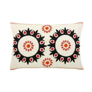 Fijian Small Decorative Pillow in Coral For Sale