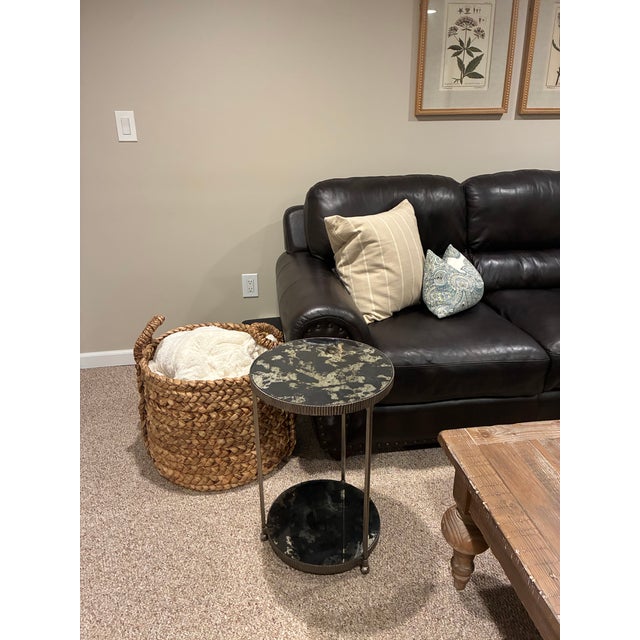 Metal Ethan Allen 'Jaclyn' Mirrored Nesting Tables. For Sale - Image 7 of 11